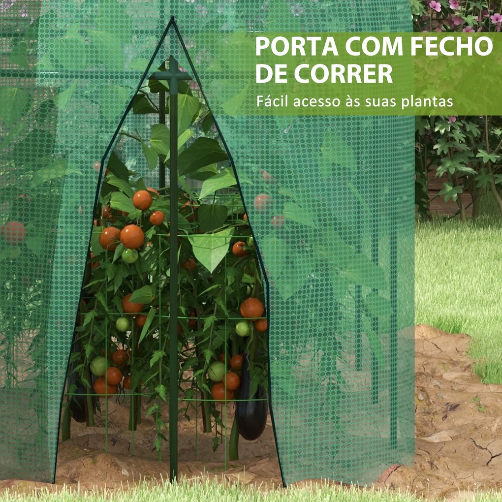 Outsunny Estufa de Jardim Estufa para Plantas Estufa de Exterior com P