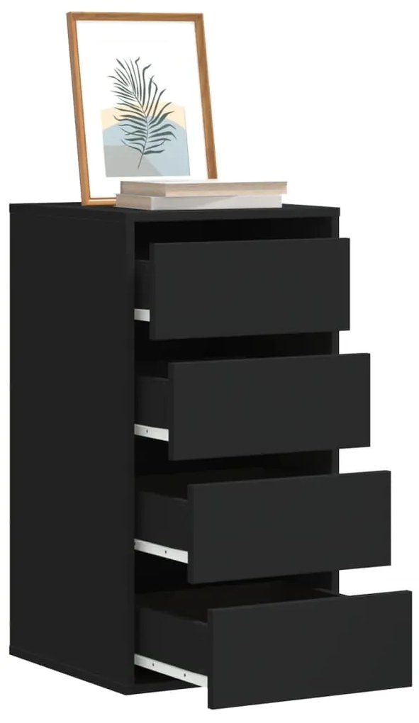 vidaXL Cómoda 40x41x76 cm derivados de madeira preto