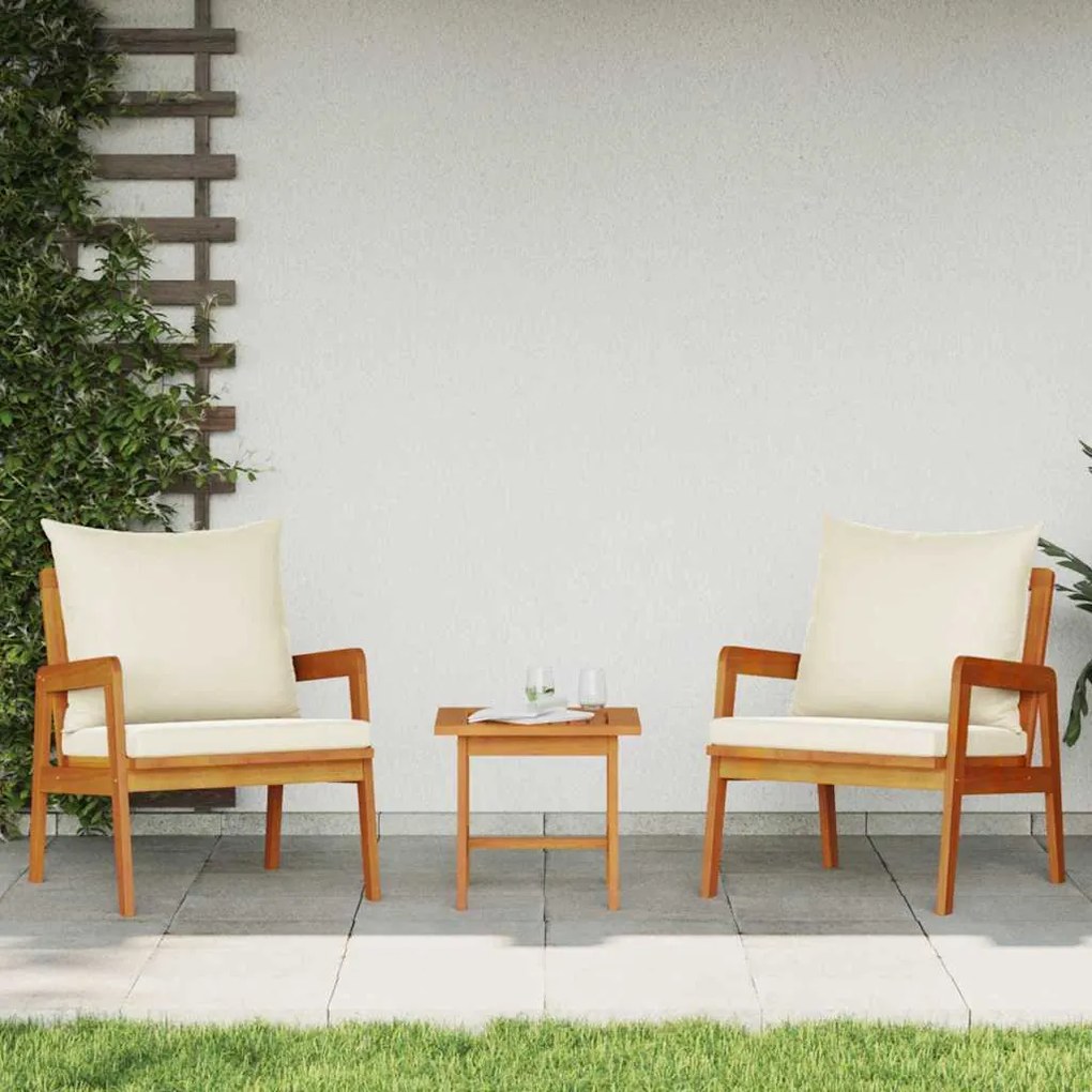 Cadeiras de Jardim 2 pcs 59.5x65x71.5 cm Madeira Sólida de Acácia