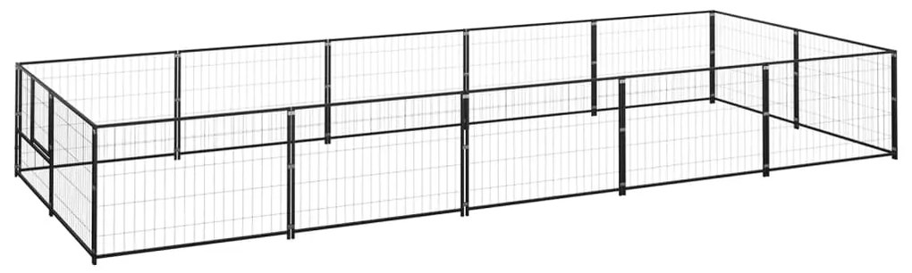 Canil para cães 10 m² aço preto