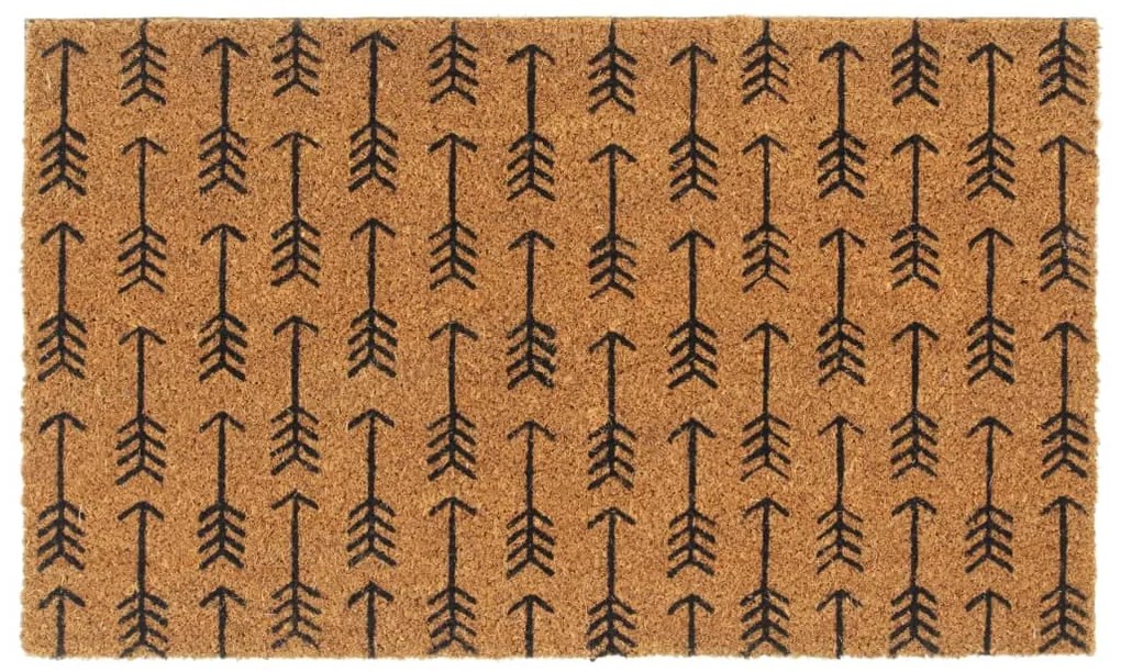Tapete de porta 45x75 cm fibra de coco tufada natural