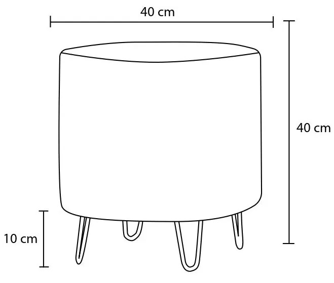 Pouffe Asmara Gabbana – Creme – 40 cm x 40 cm x 40 cm