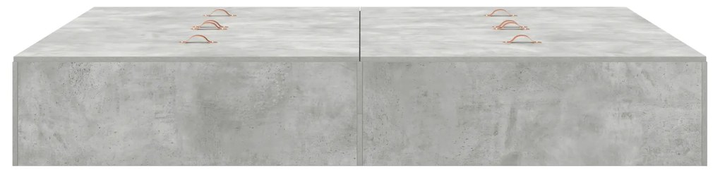 Estrutura de Cama para Armazenamento vidaXL Cinza Betão 150x200 cm