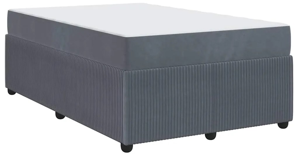 Estrutura de cama com colchão Cinzento escuro 120 x 190 cm