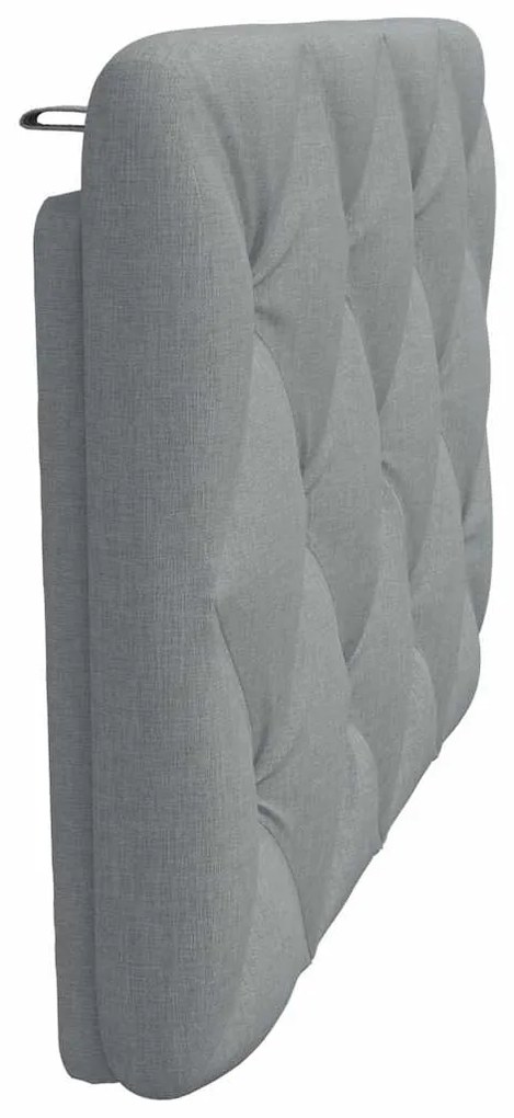 Almofadão de cabeceira 80 cm tecido cinzento-claro