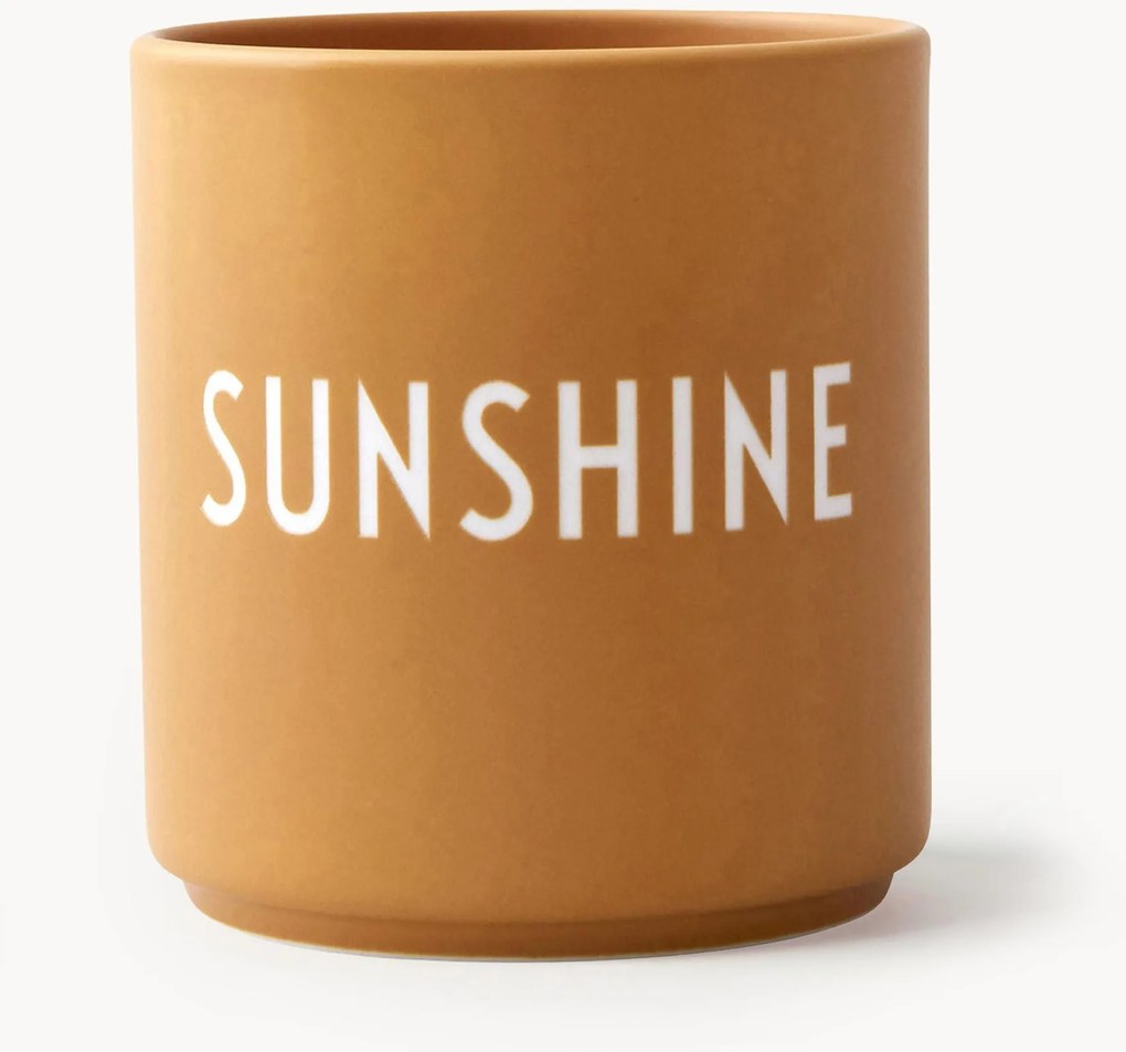 Caneca de porcelana com inscrição Favourite Sunshine