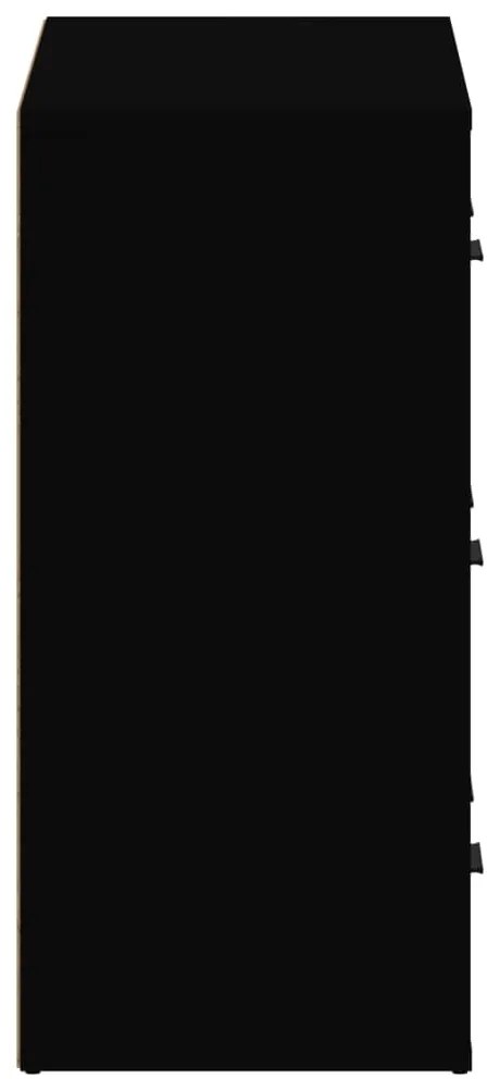 Aparadores 2 pcs derivados de madeira preto