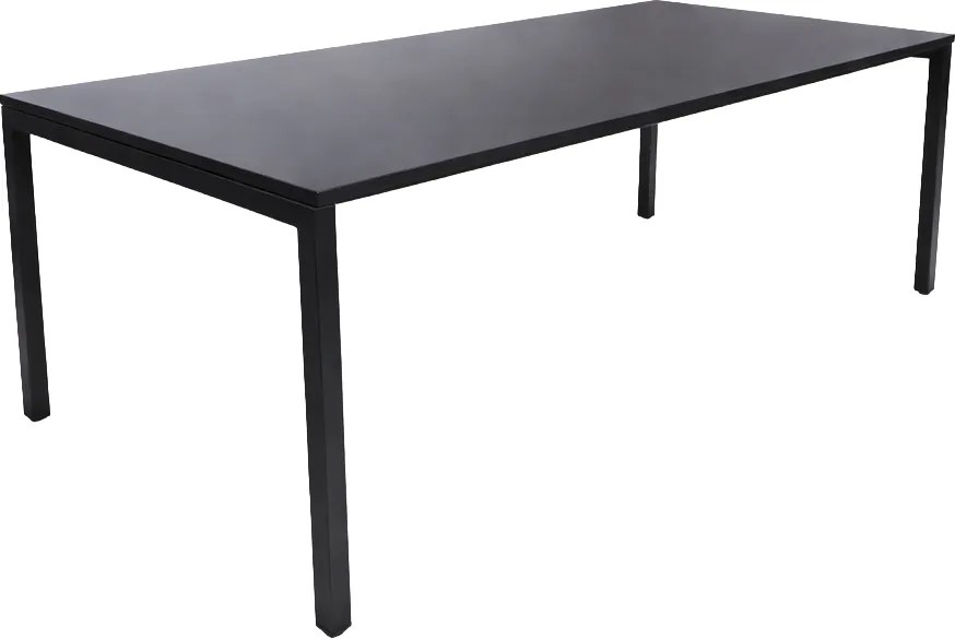 Mesa de Reunião Multy Preta 2000x1000 mm com Estrutura Metálica