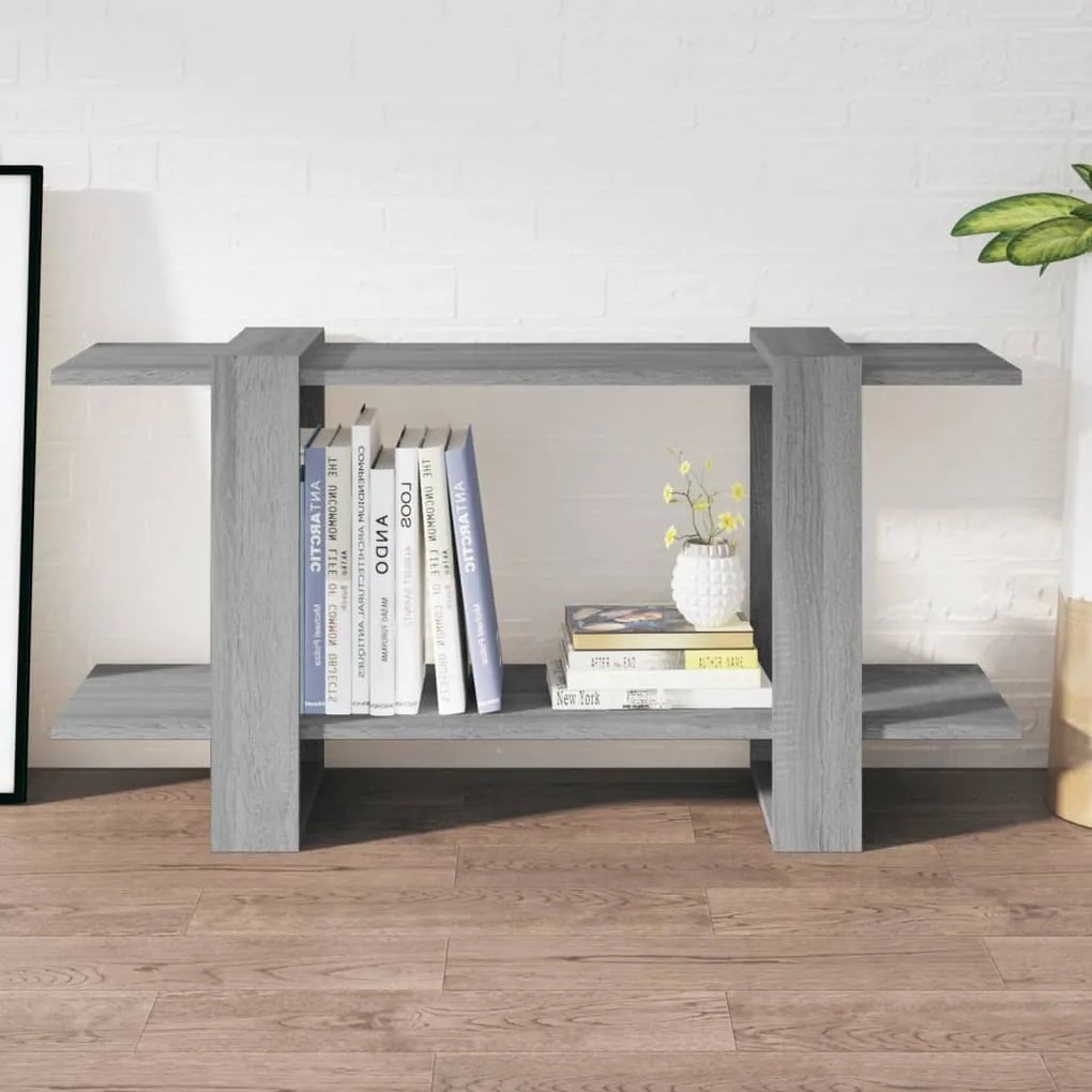 vidaXL Estante 100x30x51 cm madeira processada cor sonoma cinza