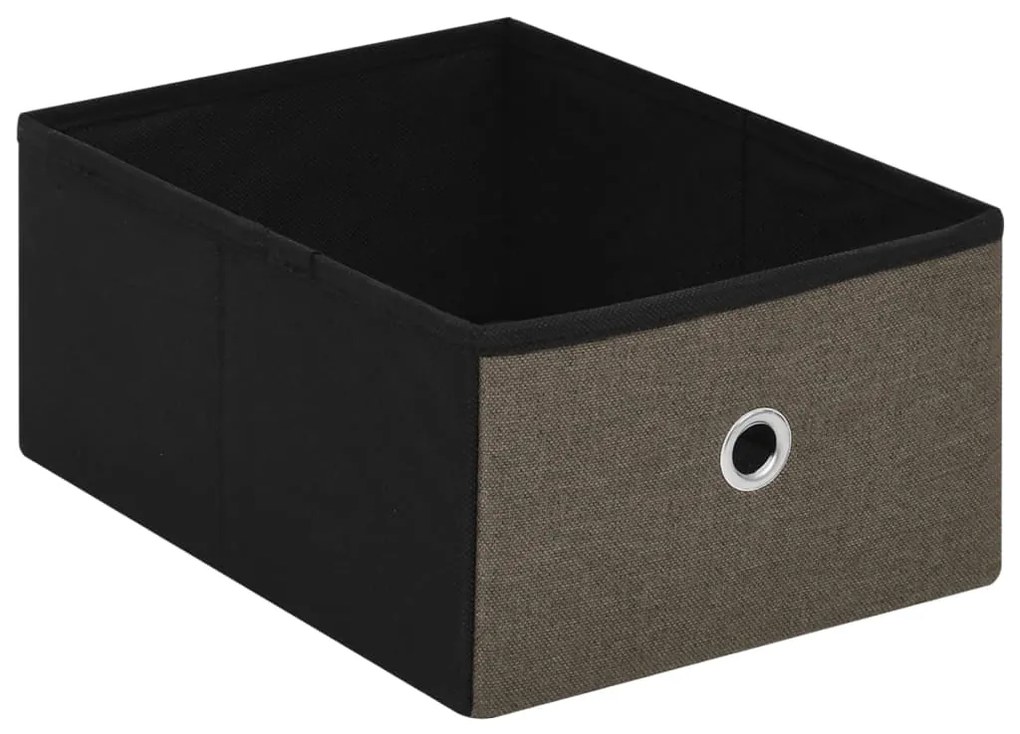 Banco de arrumação dobrável 76x38x38 cm linho falso castanho