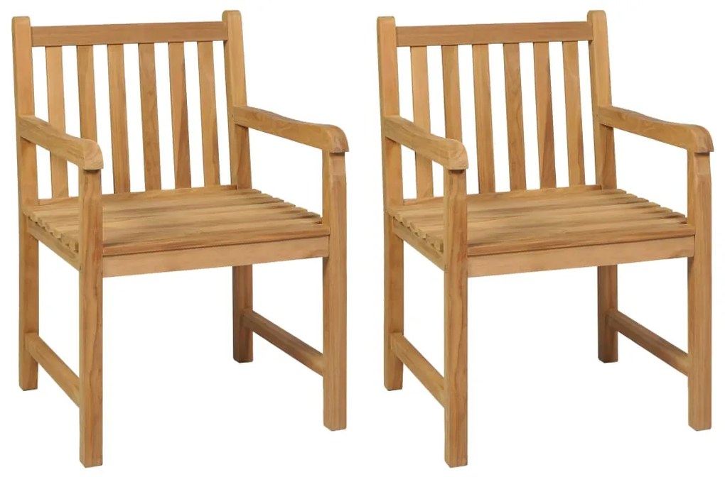3 pcs conjunto de jantar p/ jardim madeira de teca maciça