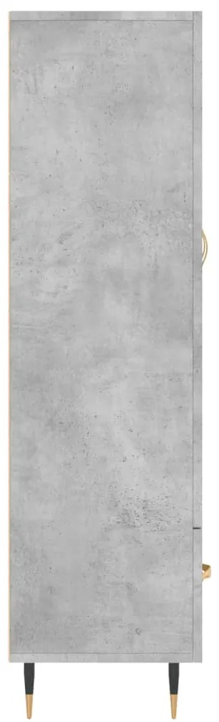 Aparador alto 69,5x31x115 cm derivados de madeira cinza-cimento