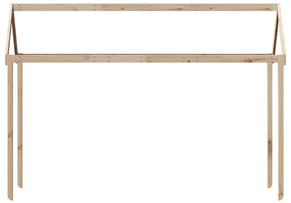 Telhado de cama infantil 217x85,5x154 cm madeira pinho maciça