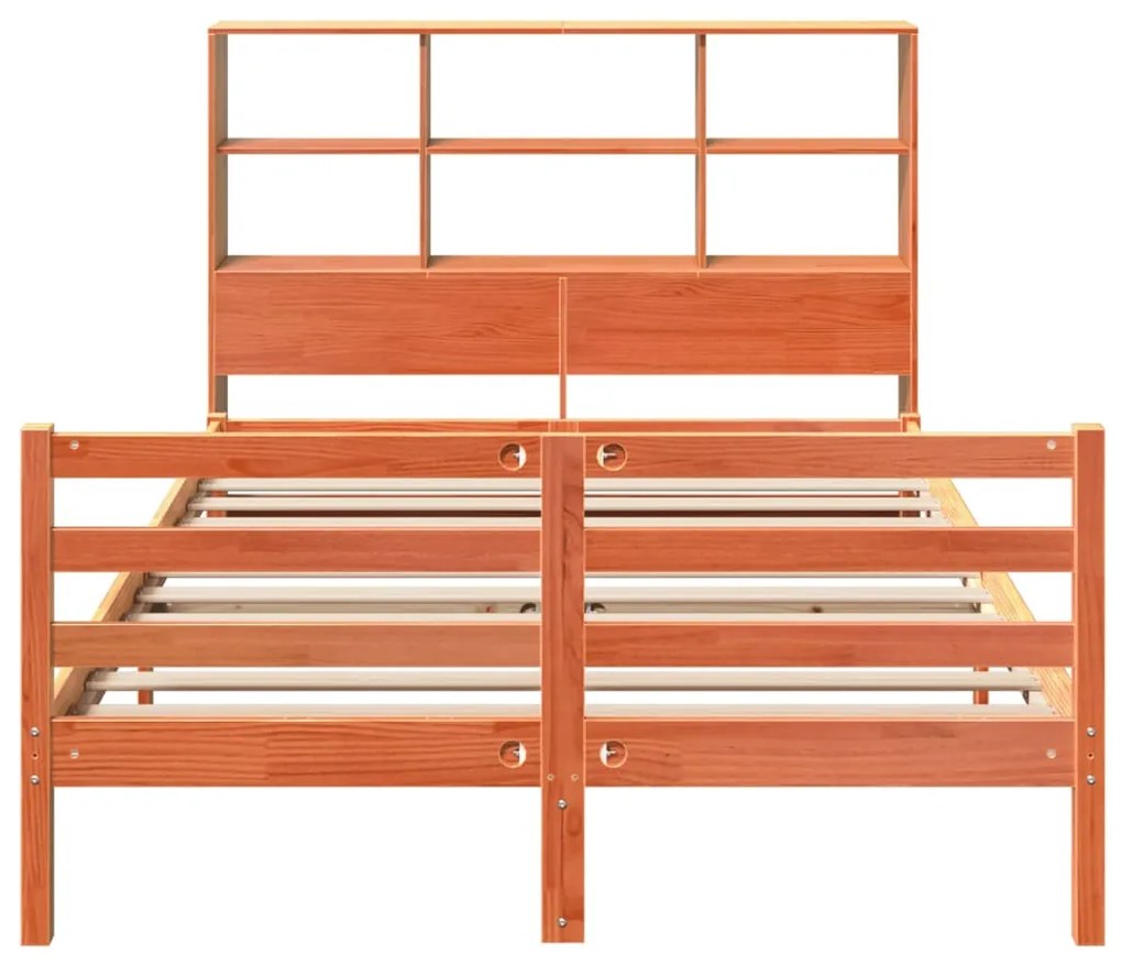 Cama com estante sem colchão 135x190 cm madeira maciça