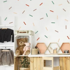 Confettis em tons de castanho - autocolantes de parede