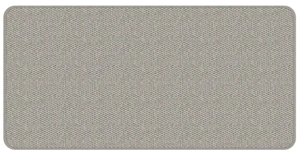 Tapete/passadeira 50x100 cm aspeto sisal cinzento-acastanhado