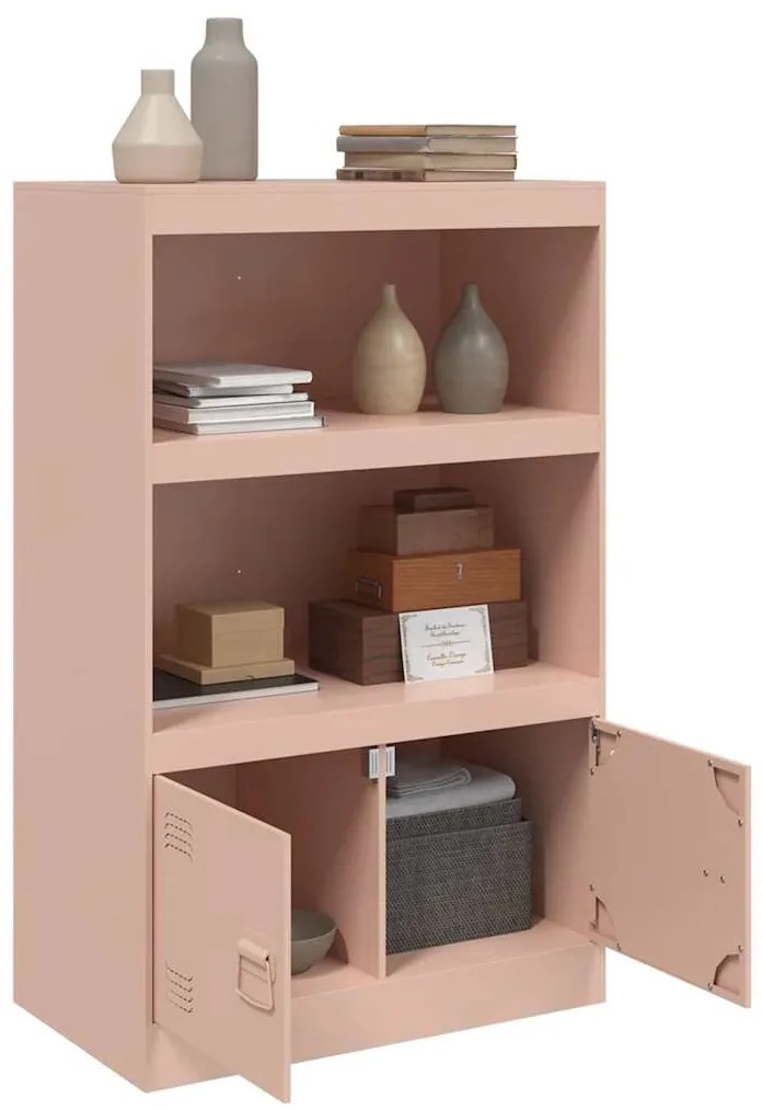 Aparador 67x39x107 cm aço rosa