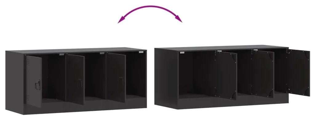 Móvel de TV 99x39x44 aço preto