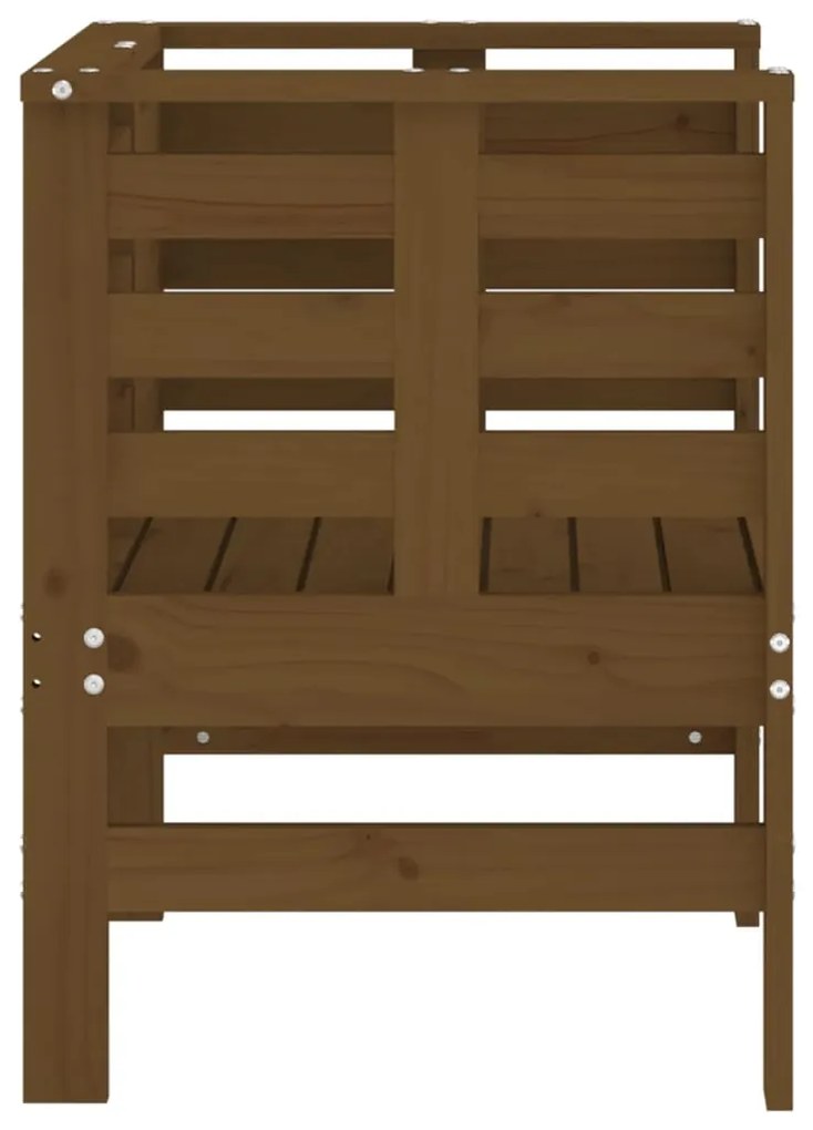 Cadeiras de jardim 2 pcs 61,5x53x71cm pinho maciço castanho-mel