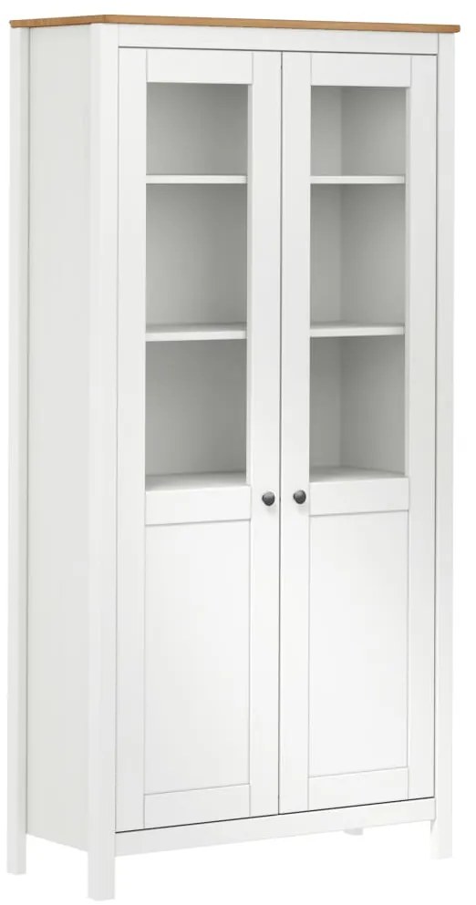vidaXL Móvel alto Hill 85x37x170,5 cm pinho maciço branco