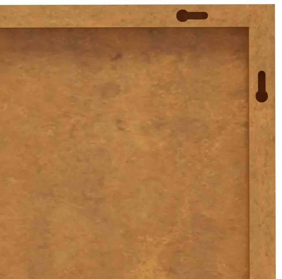 Decoração p/ muro de jardim 105x55 cm aço corten design flores