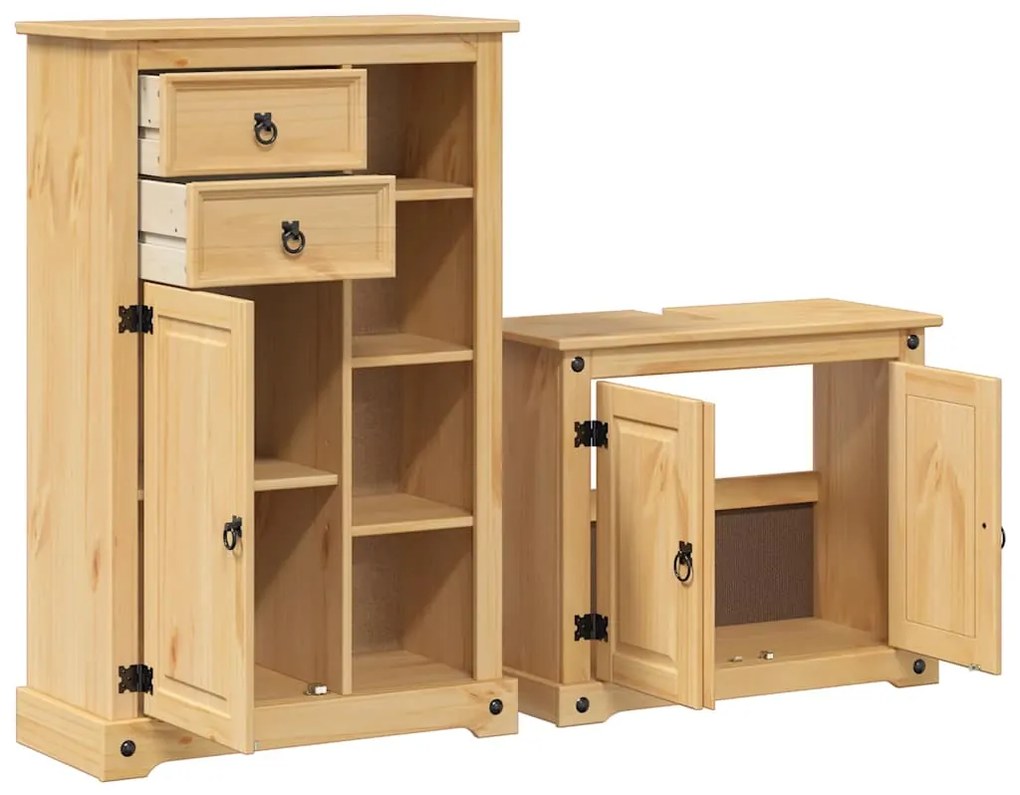 2 pcs conj. de móveis p/ casa de banho Corona pinho maciço