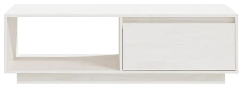 Mesa de centro 110x50x33,5 cm madeira de pinho maciça branco