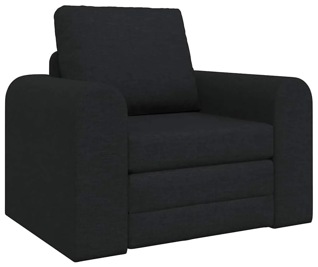 Sofá Cama 2-em-1 Preto 98x71x83 cm Tecido