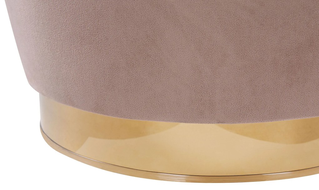 Poltrona de veludo creme ALBY Beliani