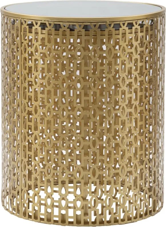 CONJUNTO DE 2 MESAS DE APOIO OBLIN Ø 41X50-37,5X47 CM DOURADO