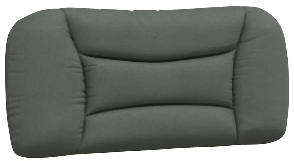Cama com colchão 90x190 cm tecido cinzento-escuro