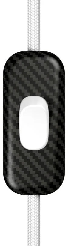 Interruptor unipolar em linha Creative Switch cor de fibra de carbono
