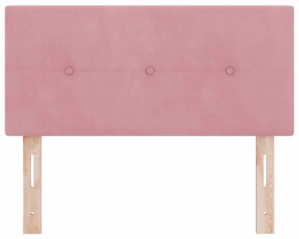 Cabeceira vidaXL Botões Almofadados Rosa 80 cm Veludo