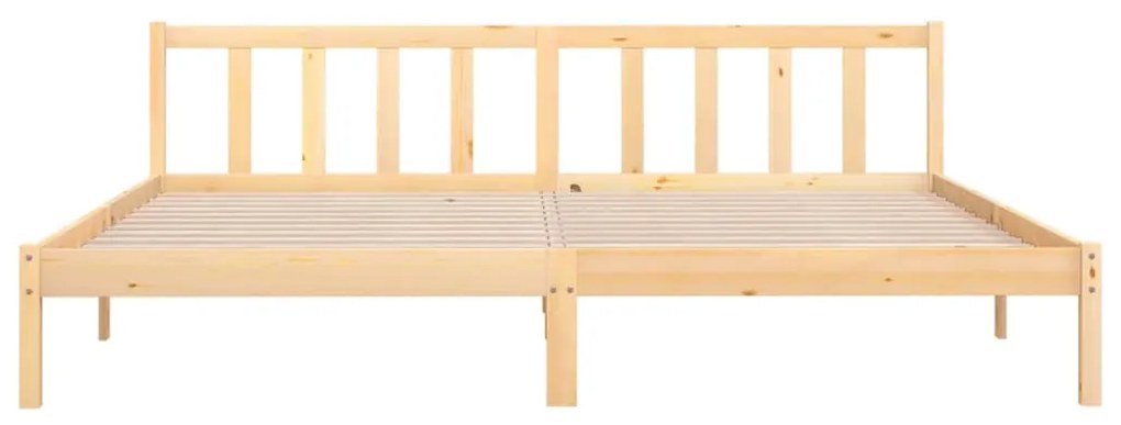 Estrutura de cama 200x200 cm pinho maciço