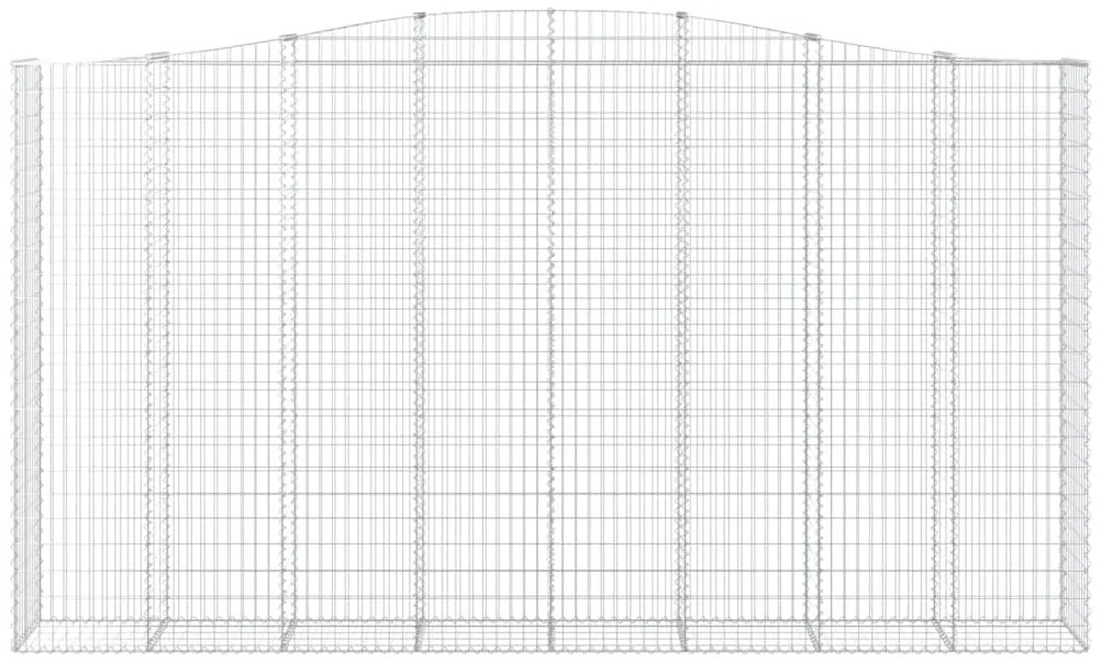 Cestos gabião arqueados 2pcs 400x50x220/240cm ferro galvanizado