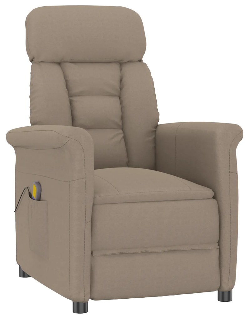 Cadeira de Massagem vidaXL em Microfibra Taupe