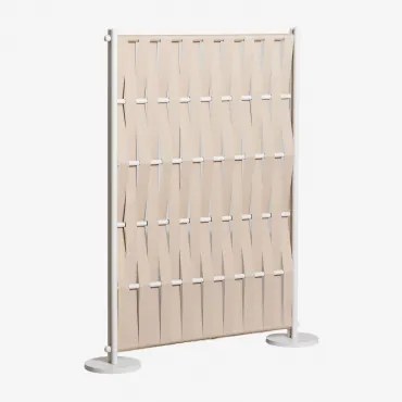 Tela De Jardim Em Alumínio E Corda Tunas Beige De Amêndoa & 105 X 150 Cm - Sklum