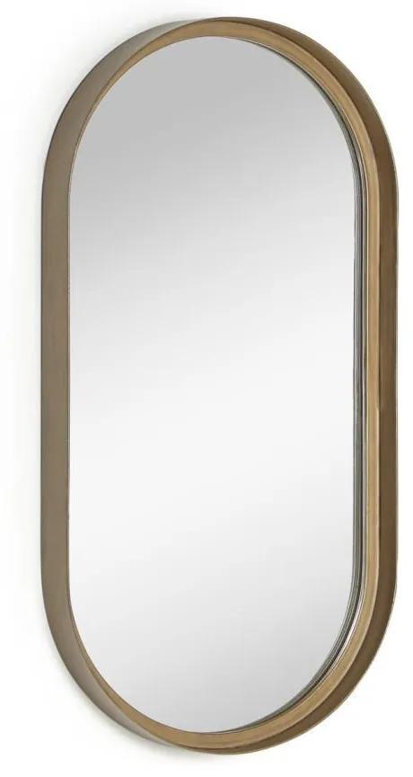 Kave Home - Espelho de parede Tiare metal dourado 31 x 61,5 cm