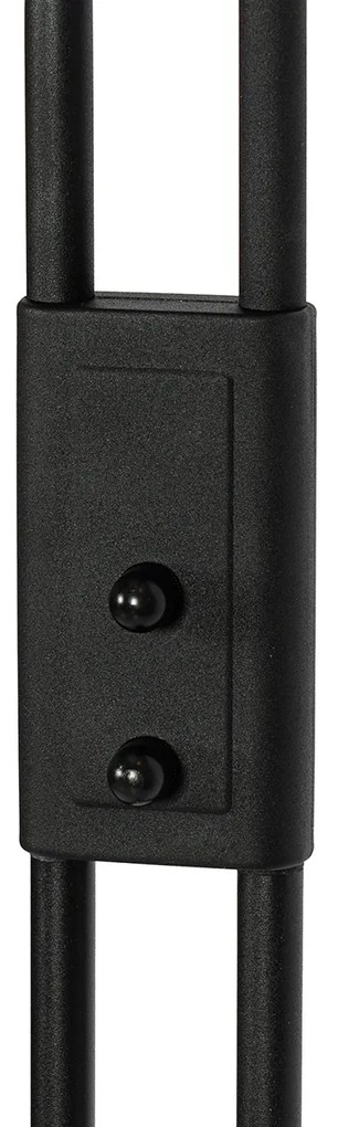 Candeeiro de pé preto com LED e dimmer e luz de leitura - Fez Retro