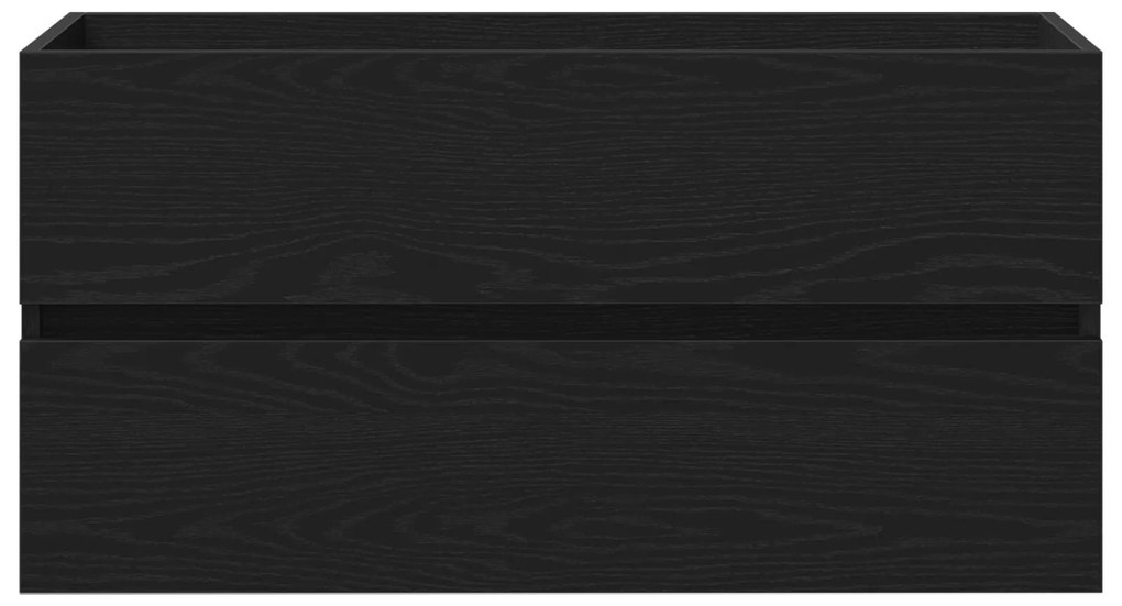 Gabinete de Lavabo vidaXL com Cuba Embutida Carvalho Preto Madeira Eng