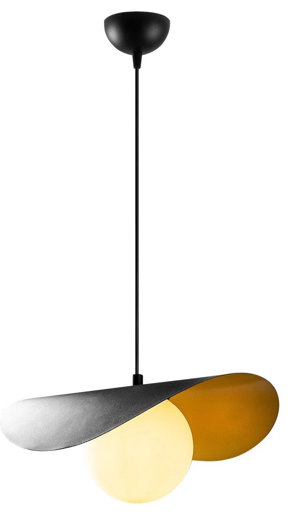 Candeeiro de Teto Vatoz – Preto e Branco – 32 x 38 cm