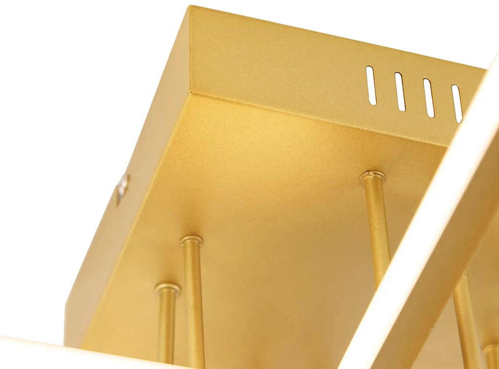 Candeeiro de tecto dourado incl. LED 3 níveis regulável 4 luzes - Lejo Design