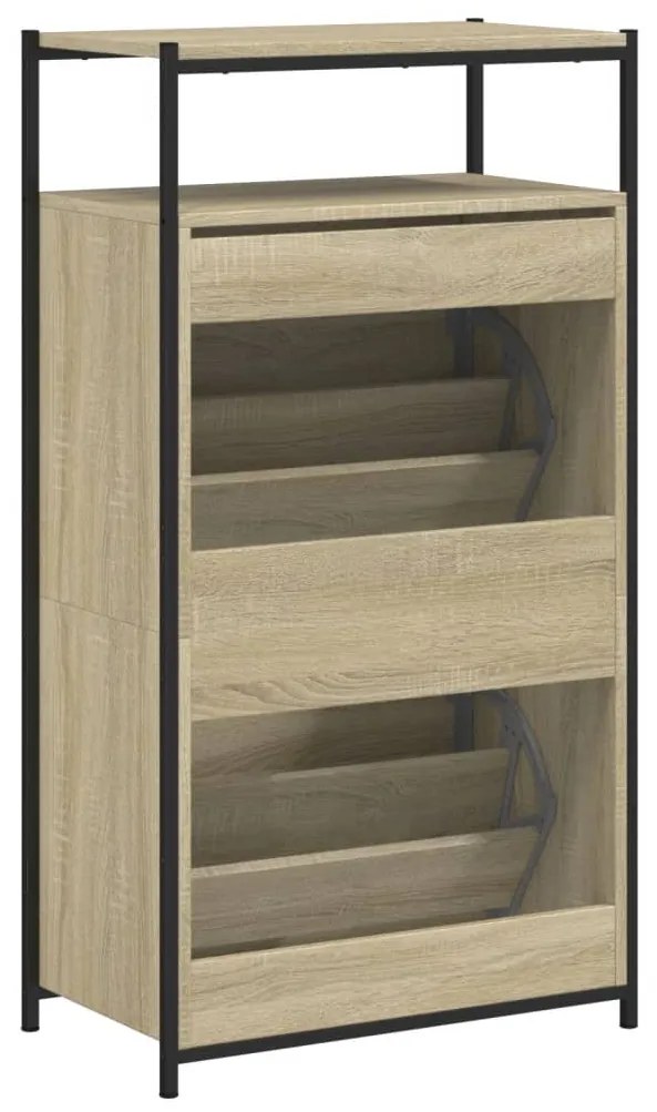 Sapateira 60x34x112 cm derivados de madeira carvalho sonoma