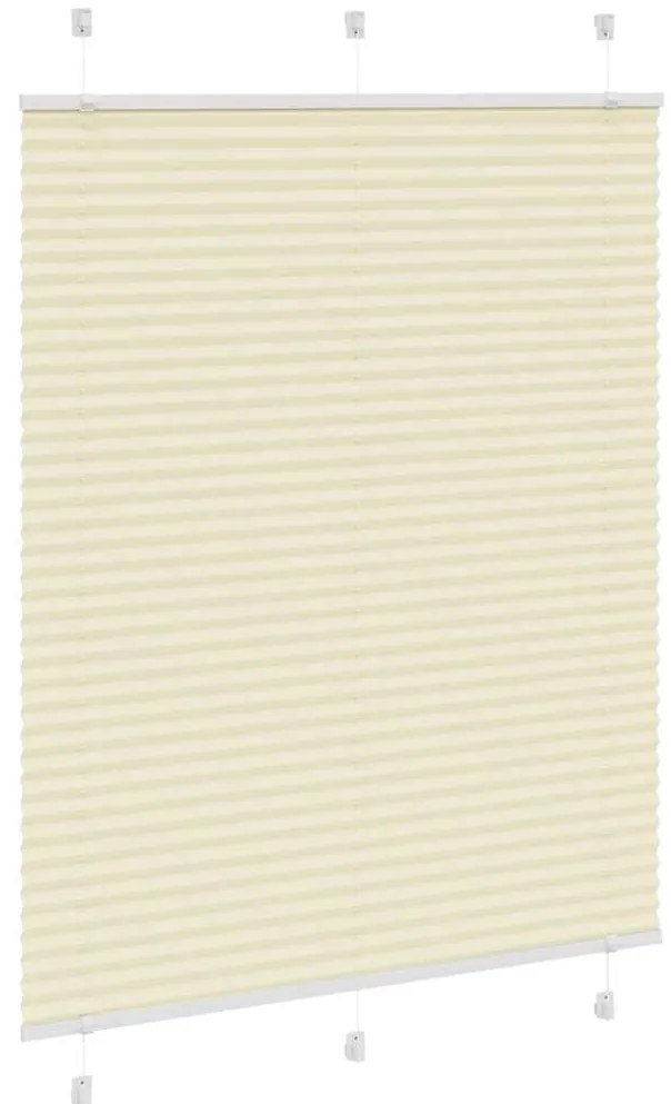 Creme Plissada Cega 110x150 cm Largura Tecido 109,4cm Poliéster