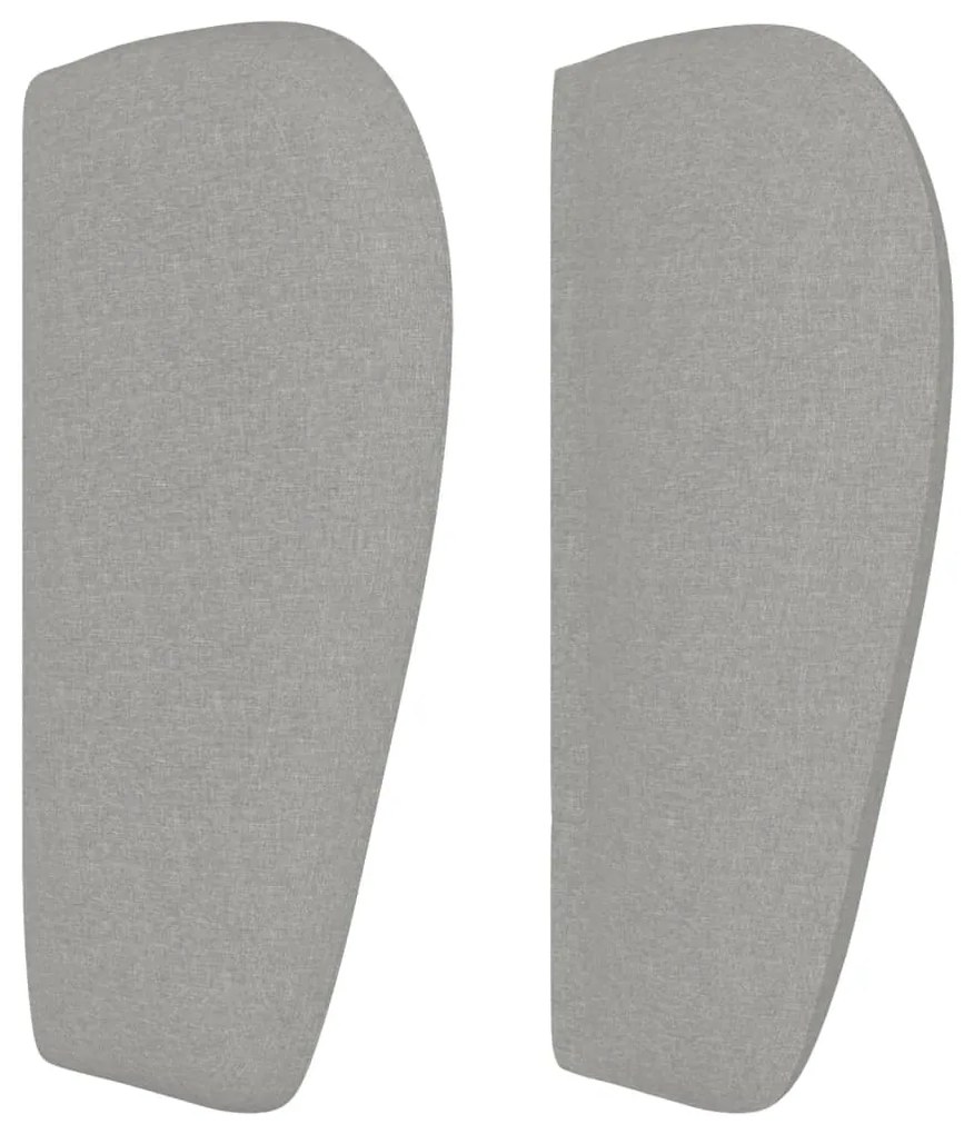 Cabeceira de cama c/ abas tecido 103x23x78/88 cm cinzento-claro