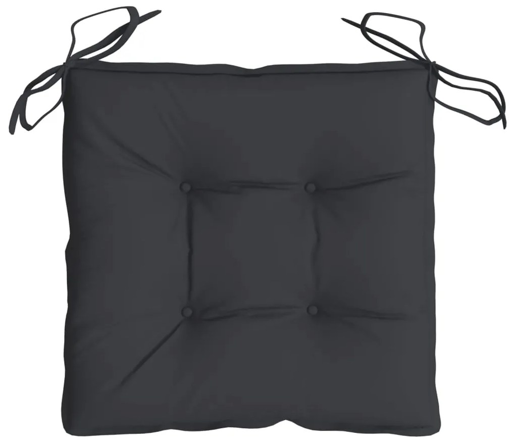 Almofadões de cadeira 4 pcs 50x50x7 cm tecido oxford preto