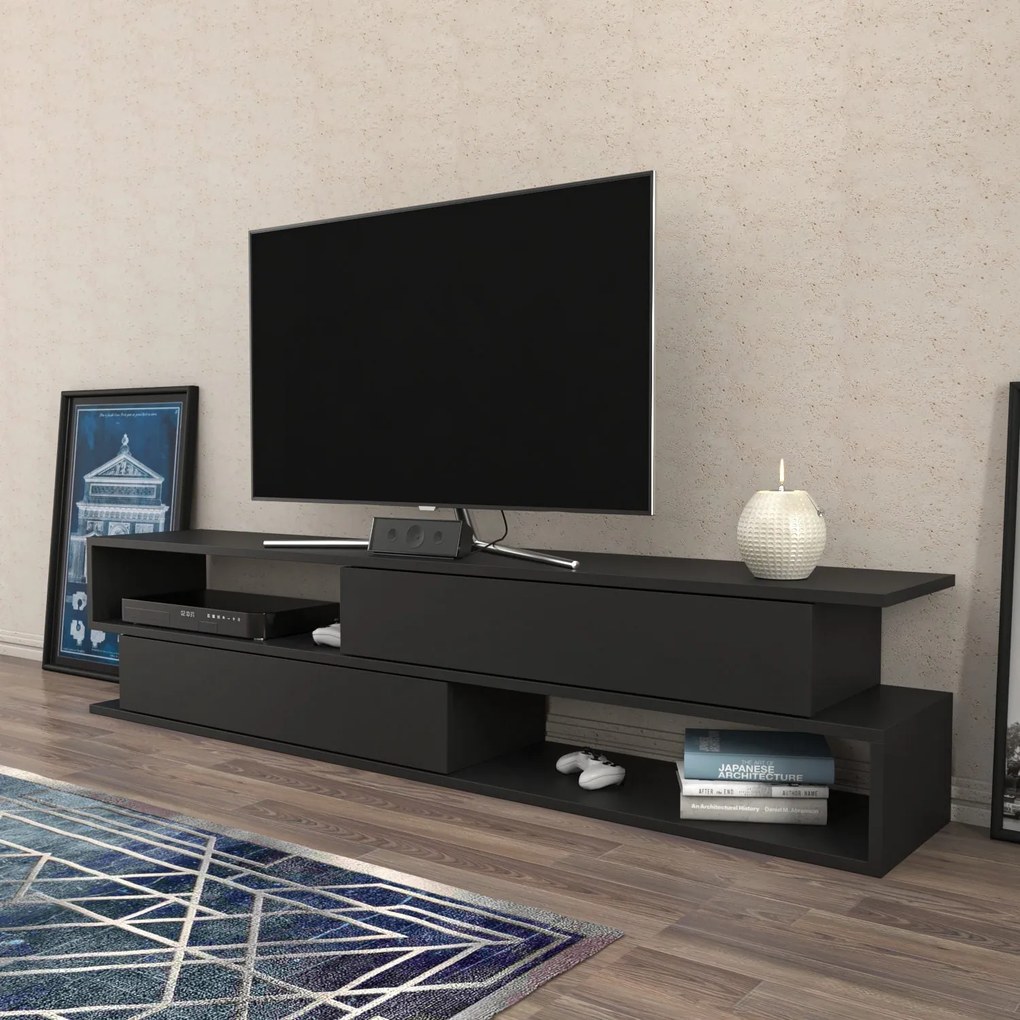 Móvel TV Cortez – Antracite – 160 cm x 35,3 cm x 38,6 cm