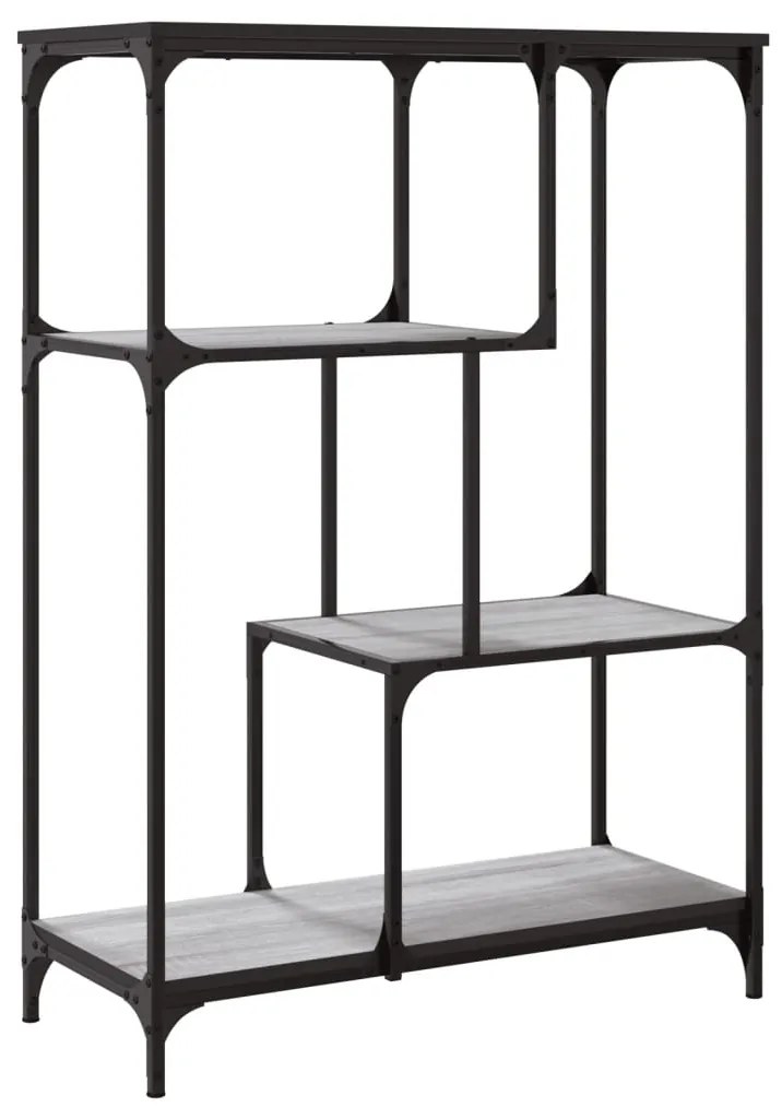 Estante 81x36x115 cm derivados de madeira e aço cinzento sonoma