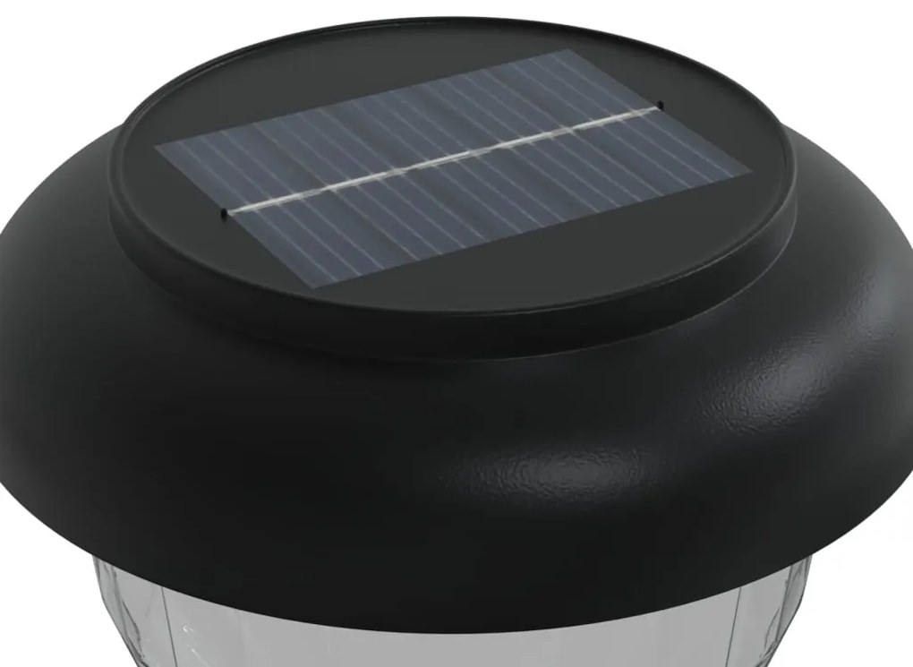 Luzes solares p/ caminhos c/ espigões 4 pcs branco quente e RGB