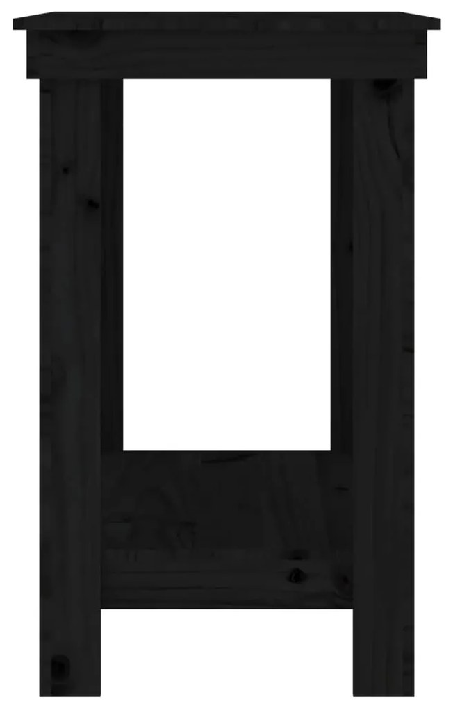 Banco de trabalho 80x50x80 cm pinho maciço preto